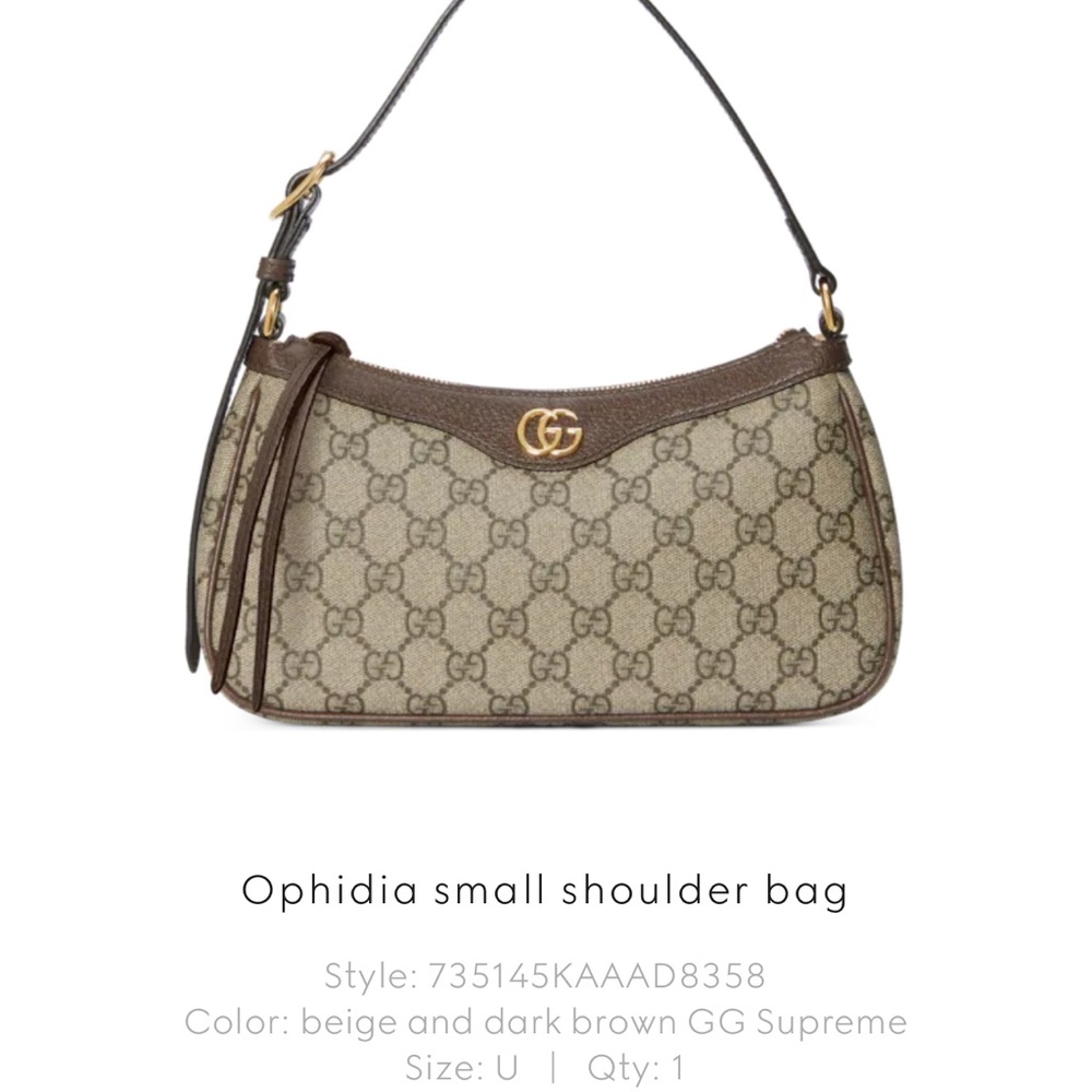 Gucci Ophidia Beige and Brown Shoulder Bag